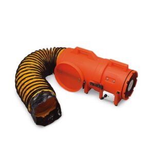 Ventilador para espacios confinados con manga 8 "Axial DC plástico W
