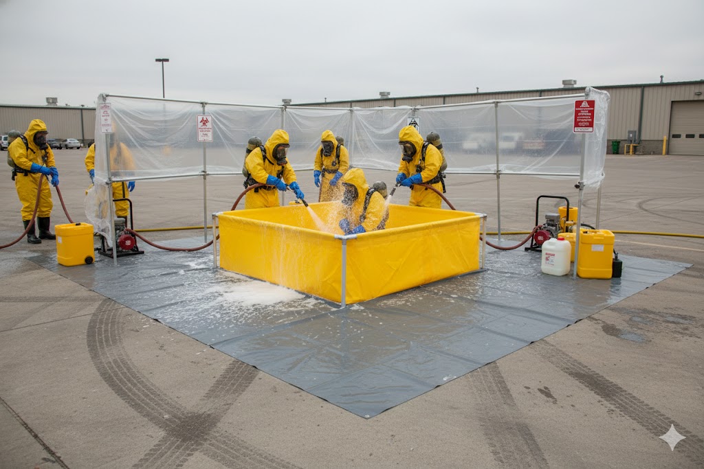 Piscina de descontaminacion Haz-Mat